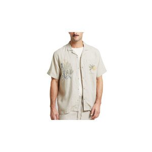 Dedicated Shirt Marstrand Linen Emb Ecru