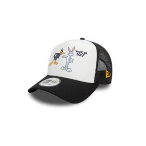 New Era Looney Tunes Daffy Duck and Bugs Bunny Black A-Frame Trucker Cap