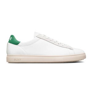 Clae Bradley California White Leather Pine Green