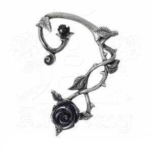 ALCHEMY GOTHIC Fülbevaló - Black Rose Earwrap