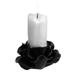 Gyertyatartó (dekoráció) ALCHEMY GOTHIC - Large Black Rose