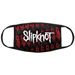 Arcmaszk Slipknot - Fehér logó és jelkép - fekete - ROCK OFF