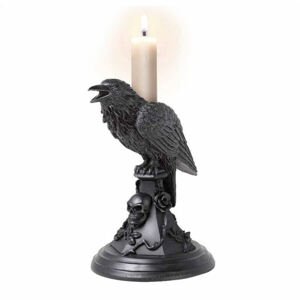 gyertyatartó (dekoráció) ALCHEMY GOTHIC - Poes Raven