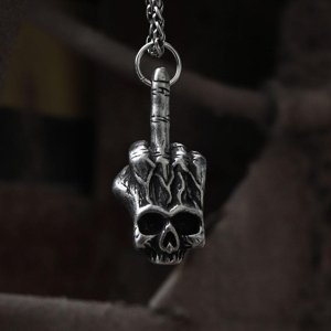 Nyaklánc Gothic Dark Rock Skull