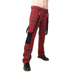 nadrág Black Pistol - Punk Pants Tartán Red-Green - B-1-01-060-04 36