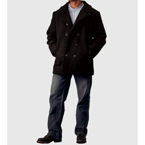 kabát férfi ROTHCO - PEA COAT - BLACK - 7070 L