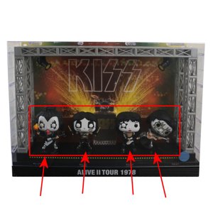 figurák (készlet) Kiss - POP! - Moments DLX - Alive II 1978 Tour - HIBÁS