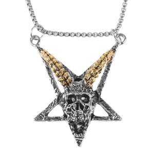 Nyaklánc Pentagram Screaming Skull