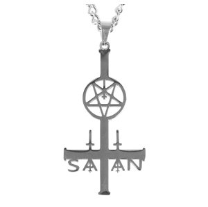 Nyaklánc Satan Cross Stal