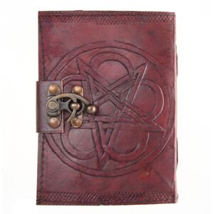 jegyzet blokk Pentagram Leather Embossed Journal & Lock - NENOW