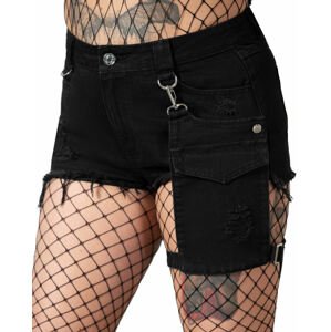 női rövidnadrág KILLSTAR - Fury Road Denim Garter - Fekete S