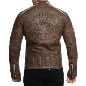 Férfi kabát AFFLICTION - BLACK SKULL - DARK BROWN L