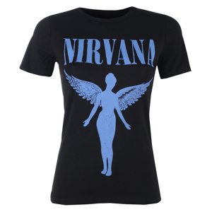 metál póló férfi Nirvana - Angelic Blue Mono - ROCK OFF - NIRVTS82LB L