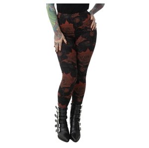 Női nadrág (leggings) KILLSTAR - Blood Rose - Fekete/Piros XS